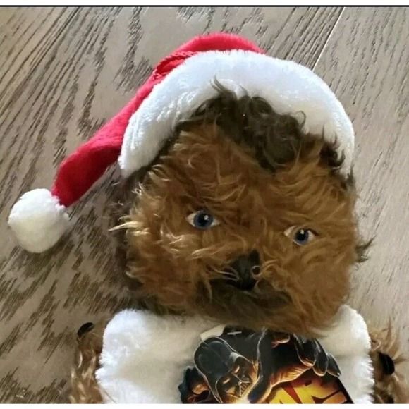 Star Wars Chewbacca Christmas Stocking plush head Furry Santa Hat 20" NEW - Picture 2 of 4